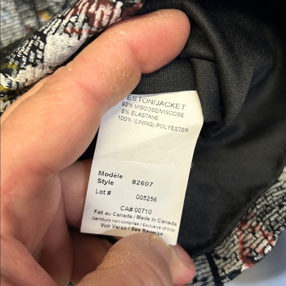 Joseph Ribkoff Multicolor Abstract Women's Blazer - Picture 4 of 8